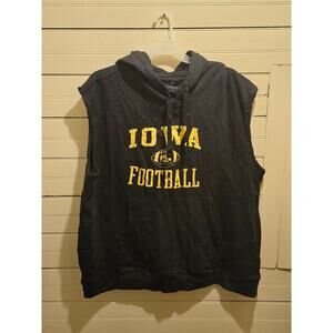 Fanatics Sweatshirt Mens 3XL Iowa Football Sleeveless Hooded Black Yellow